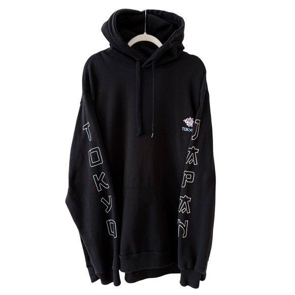 Tokyo Japan Tiger Rose Graphic Hoodie Sweatshirt Mens 2XL - Picture 1 of 7